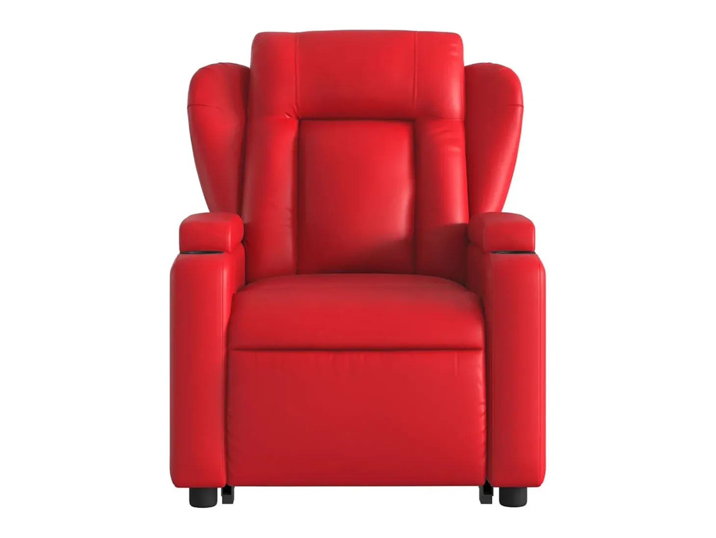 Poltrona Confortável | Poltrona reclinável elevatória couro artificial vermelho SHL319033