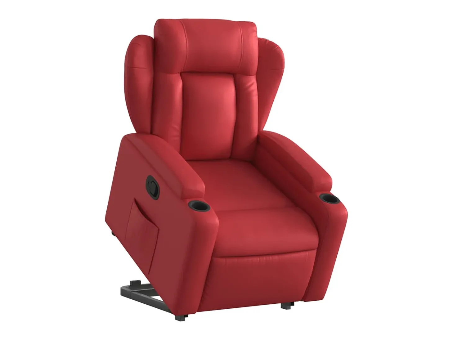 Poltrona Confortável | Poltrona reclinável elevatória couro artificial vermelho SHL319033