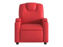 Poltrona Confortável | Poltrona reclinável elétrica couro artificial vermelho SHL708525