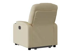 Poltrona Confortável | Poltrona reclinável elevatória elétrica tecido cor creme SHL948005