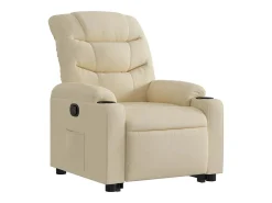 Poltrona Confortável | Poltrona reclinável elevatória tecido cor creme SHL479747