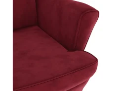 Poltrona Confortável em veludo vermelho tinto SHL308867