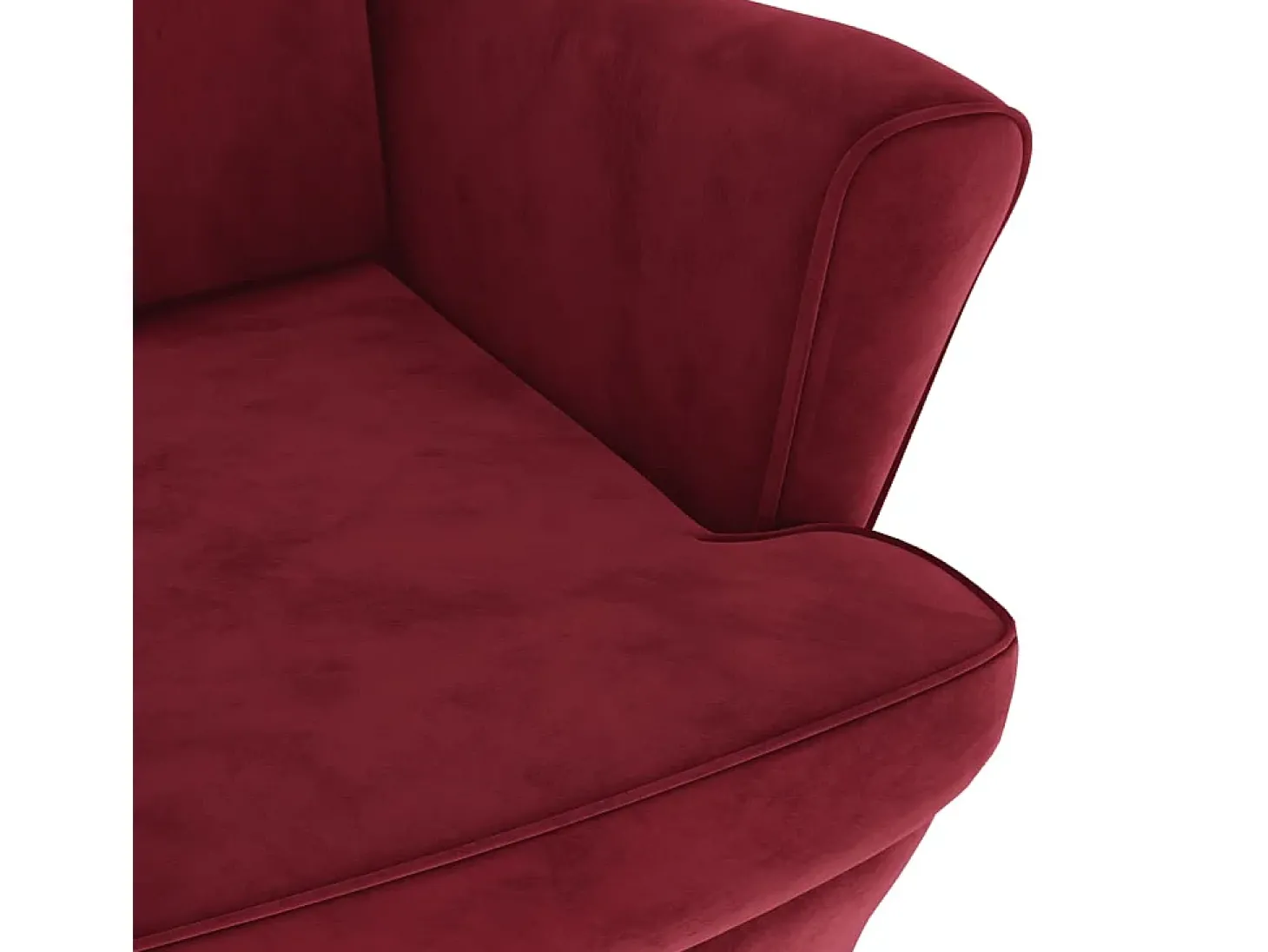 Poltrona Confortável em veludo vermelho tinto SHL308867
