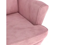 Poltrona Confortável em veludo cor-de-rosa SHL229186