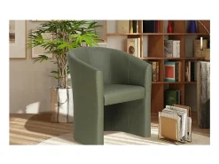 Poltrona confortável verde para sala de estar. Coleção KYOTO.