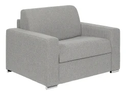 Poltrona convertível abertura rápida tecido cinza-claro, cama 70 cm e colchão 14 cm CALITO