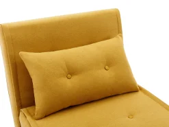 Poltrona convertível tecido amarelo mostarda estilo habitat jovem URIBIA