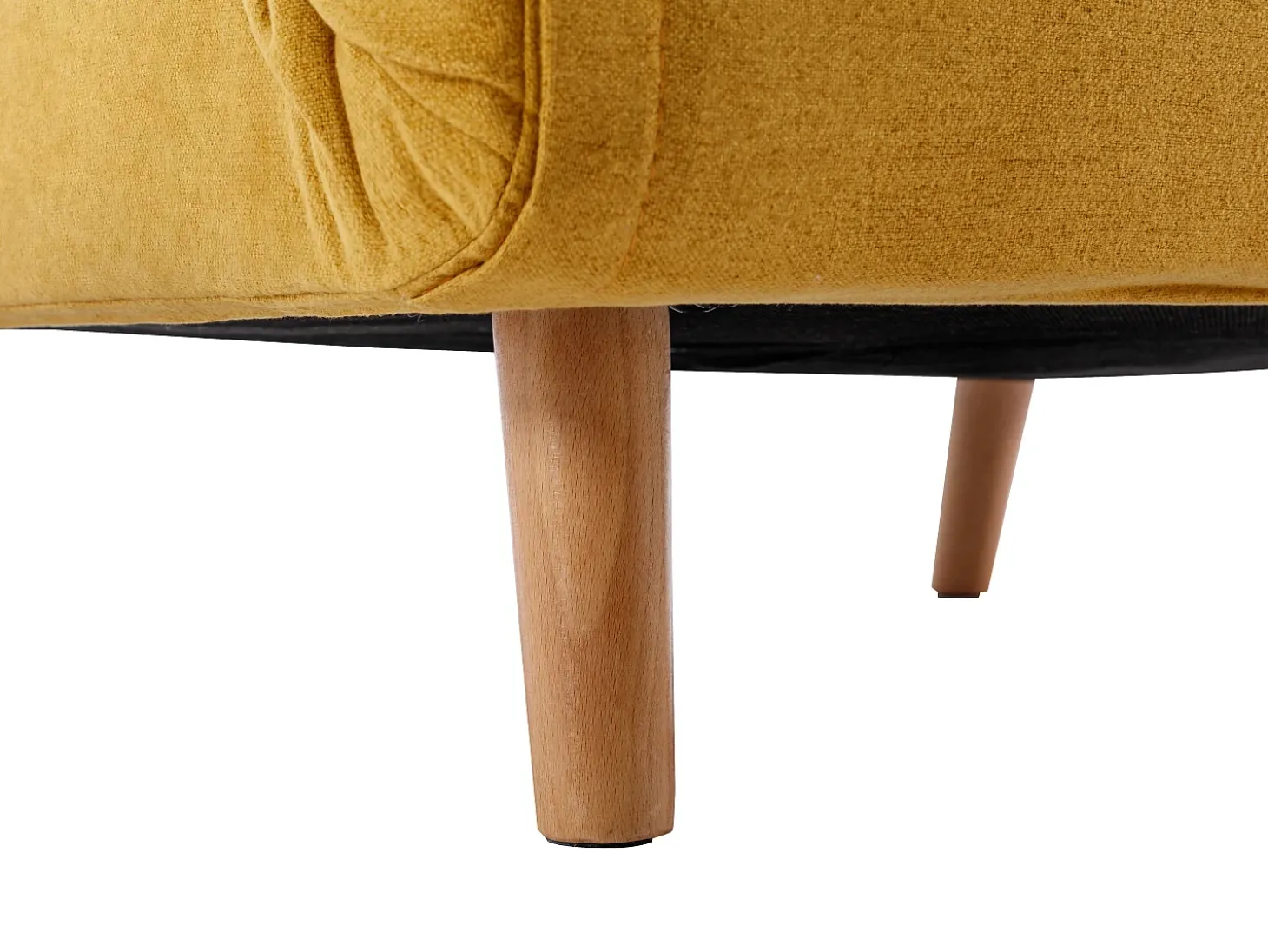 Poltrona convertível tecido amarelo mostarda estilo habitat jovem URIBIA