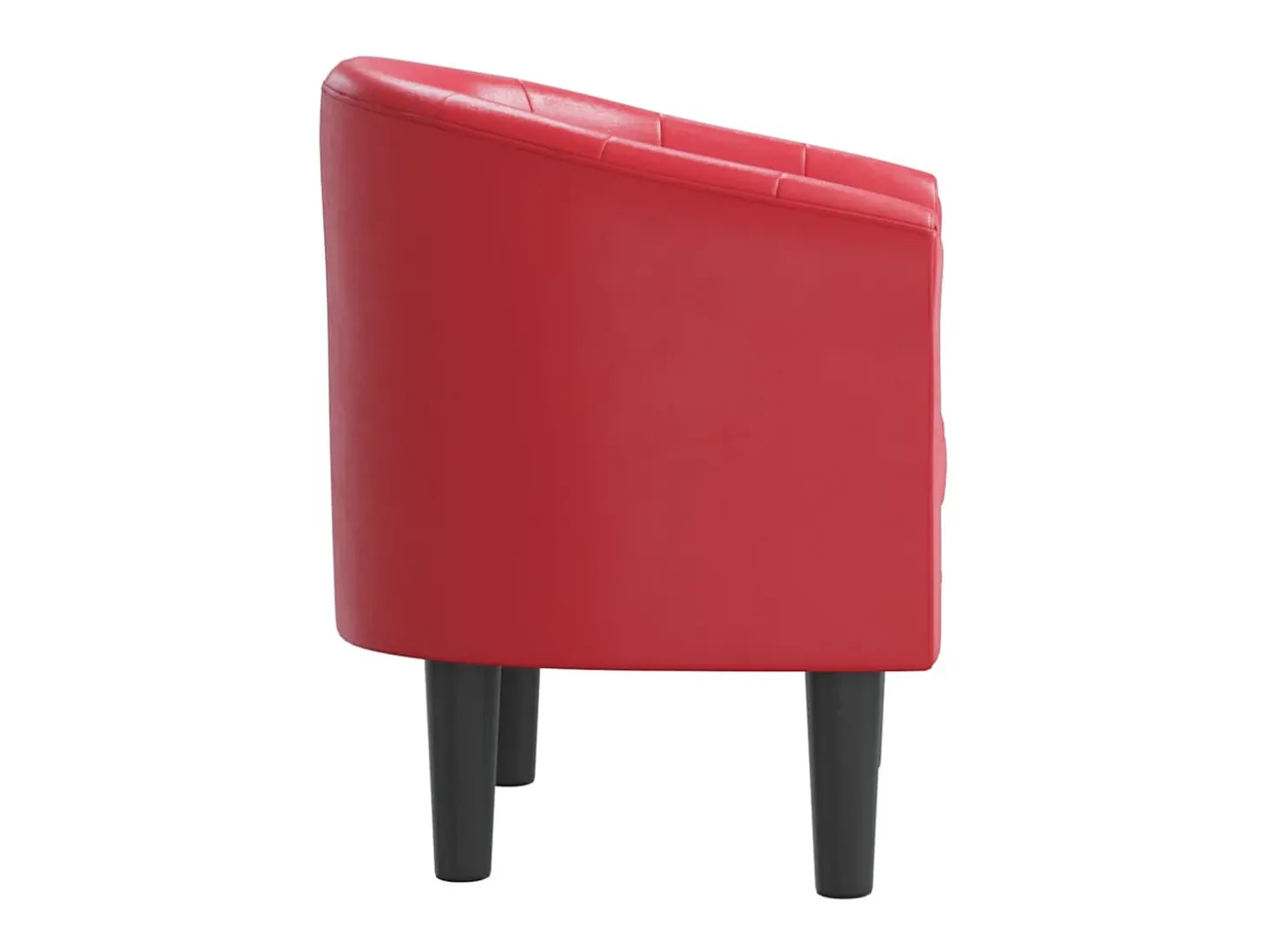 Poltrona couro artificial vermelho PT400656