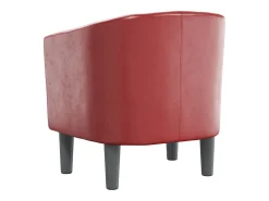 Poltrona couro artificial vermelho-tinto