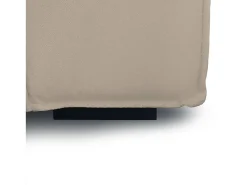 Poltrona Cristiana, Poltrona de sala, 100% Made in Italy, Poltrona relaxante em tecido acolchoado, 160x95h70 cm, Taupe