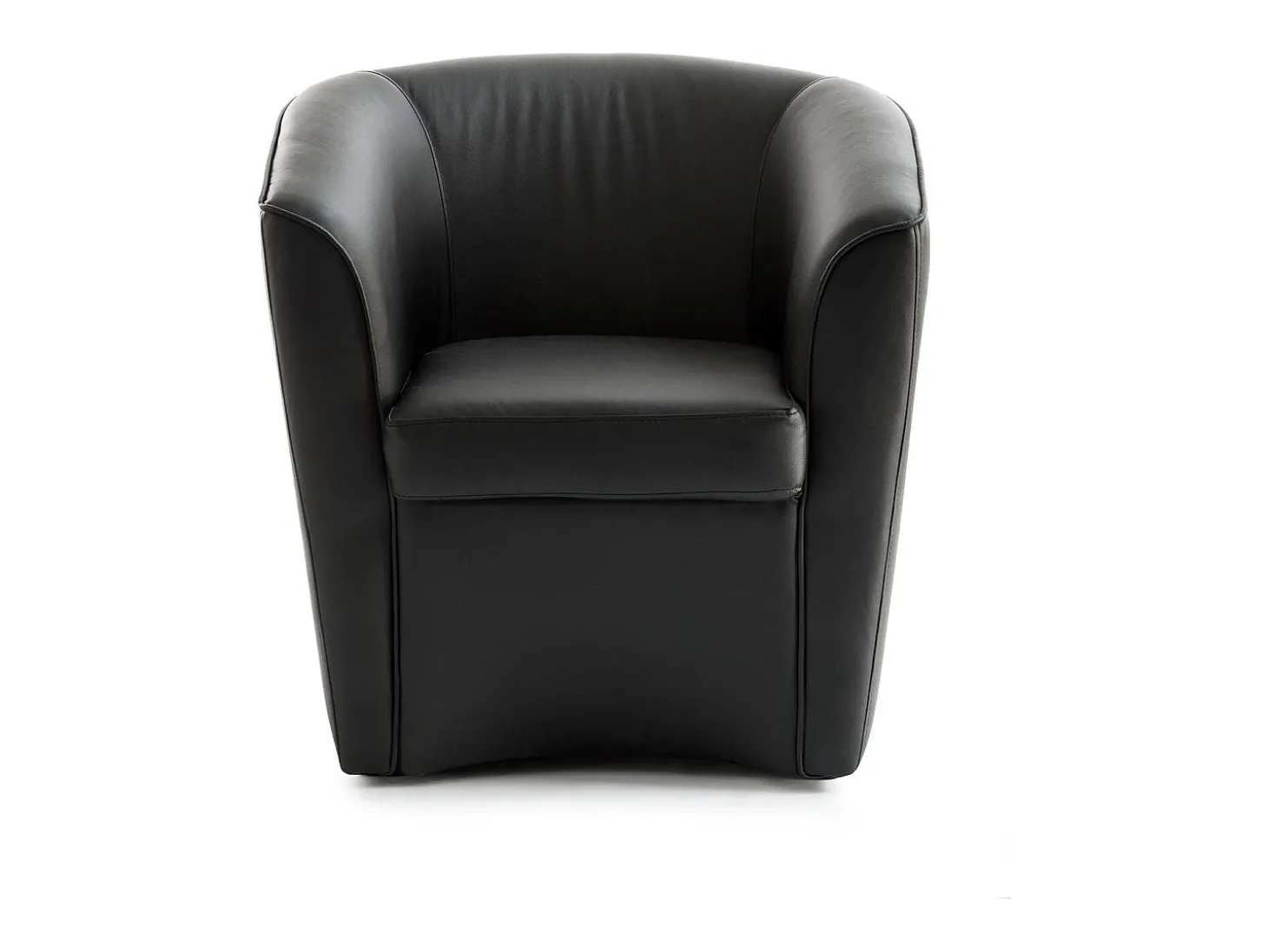 Poltrona Dabbiat, Poltrona de sala de estar, 100% Fabricado na Itália, Poltrona relaxante em couro ecológico, 70x60h74 cm, Preto