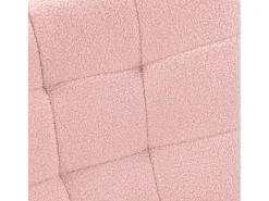 Poltrona de balanço de pelúcia estilo ursinho de pelúcia, poltrona de leitura acolchoada, encosto xadrez, rosa
