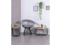 Poltrona de design estofada em veludo e estrutura em aço - Albert - Cinza