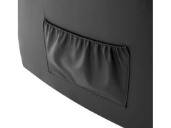 Poltrona de destaque em pele PU preta - Com bolsos laterais e pedais.