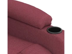 Poltrona de massagens elétrica reclinável tecido vermelho tinto