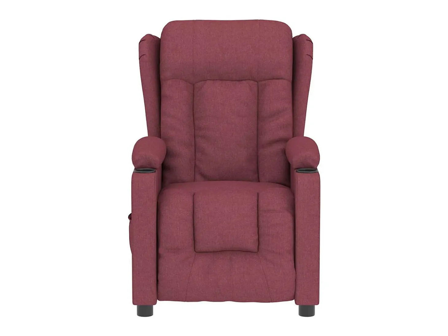 Poltrona de massagens elétrica reclinável tecido vermelho tinto