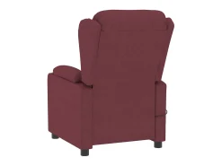 Poltrona de massagens elétrica reclinável tecido vermelho tinto