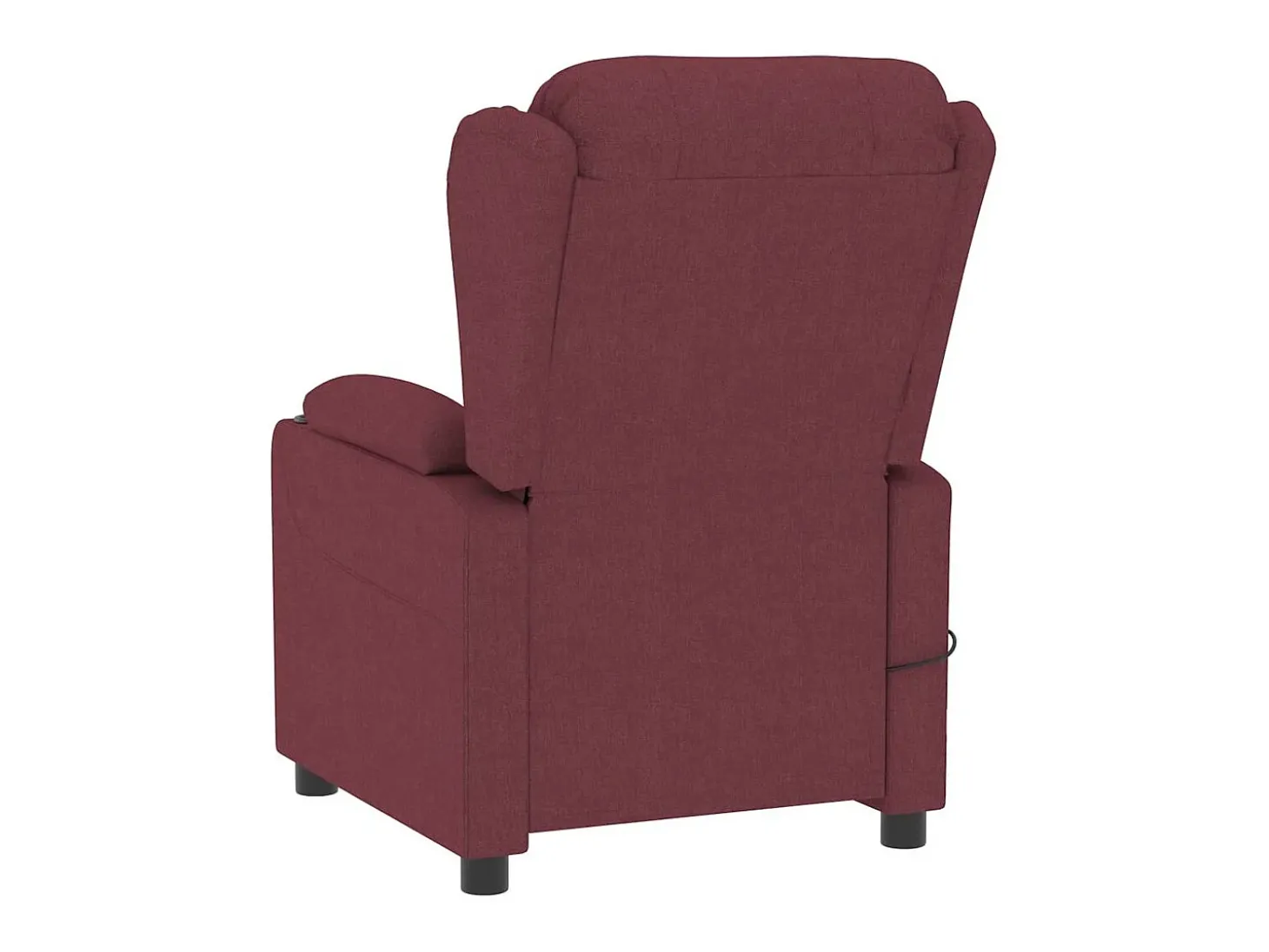 Poltrona de massagens elétrica reclinável tecido vermelho tinto