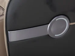 Poltrona de massagens KASOU em pele sintética com sistema de gravidade zero - Bluetooth e LEDs - Bege
