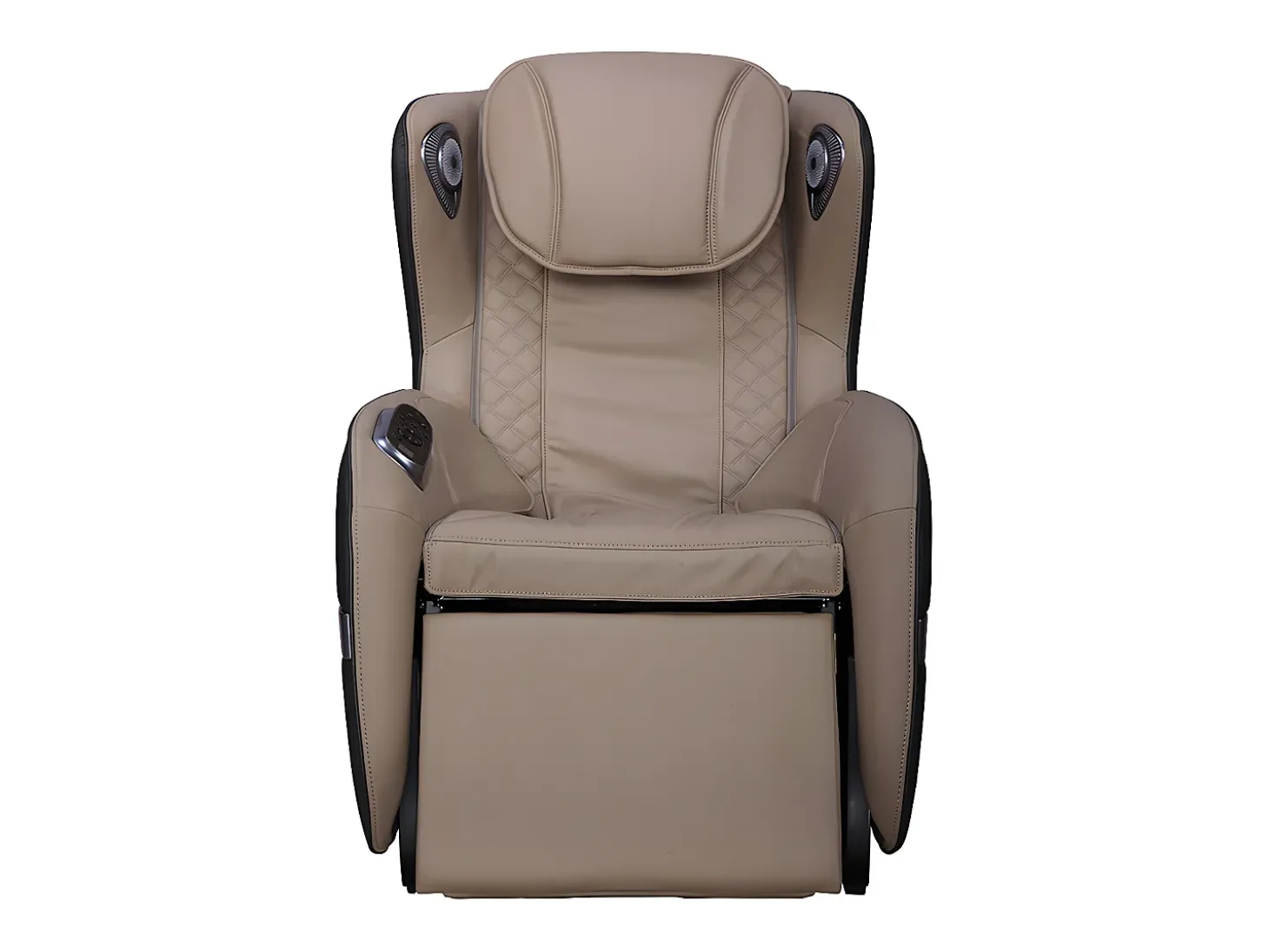 Poltrona de massagens KASOU em pele sintética com sistema de gravidade zero - Bluetooth e LEDs - Bege