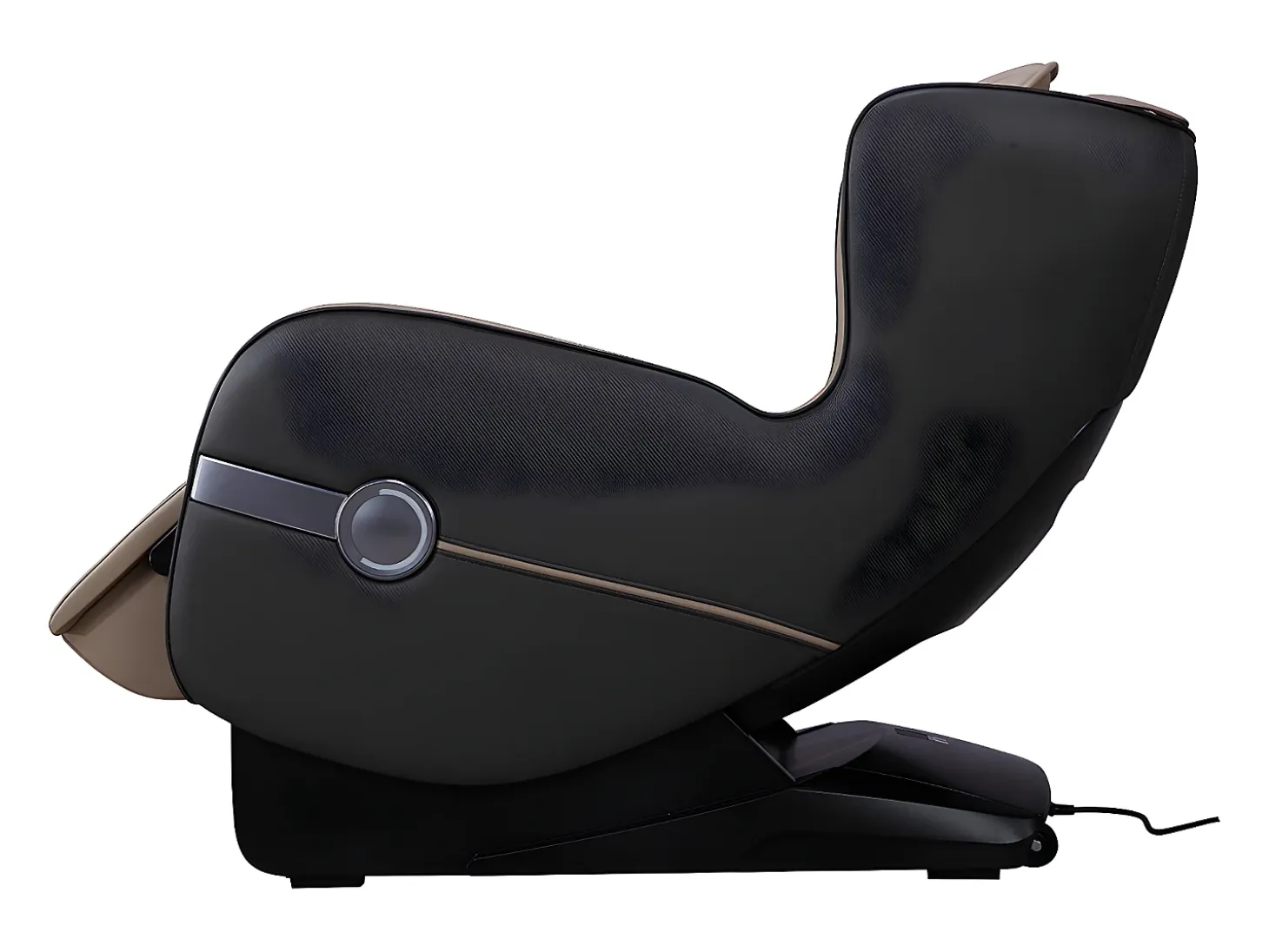Poltrona de massagens KASOU em pele sintética com sistema de gravidade zero - Bluetooth e LEDs - Bege