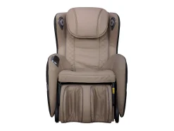 Poltrona de massagens KASOU em pele sintética com sistema de gravidade zero - Bluetooth e LEDs - Bege