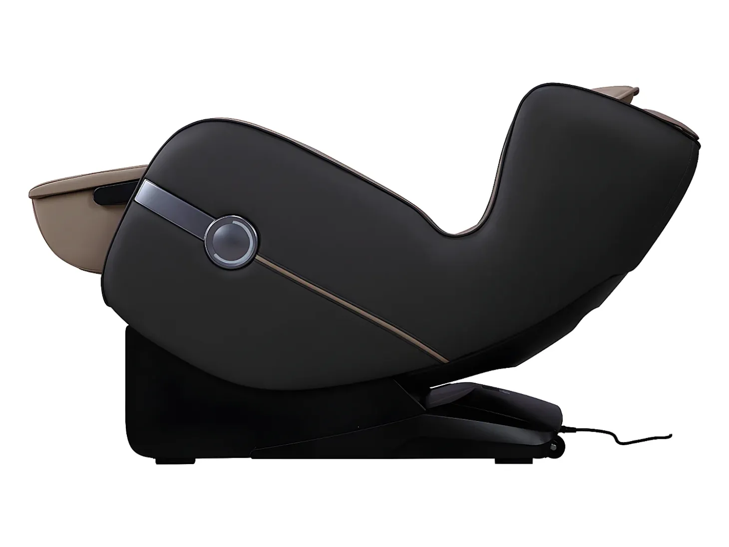Poltrona de massagens KASOU em pele sintética com sistema de gravidade zero - Bluetooth e LEDs - Bege