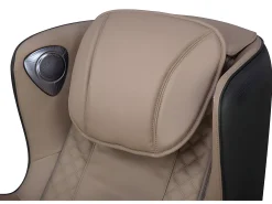 Poltrona de massagens KASOU em pele sintética com sistema de gravidade zero - Bluetooth e LEDs - Bege