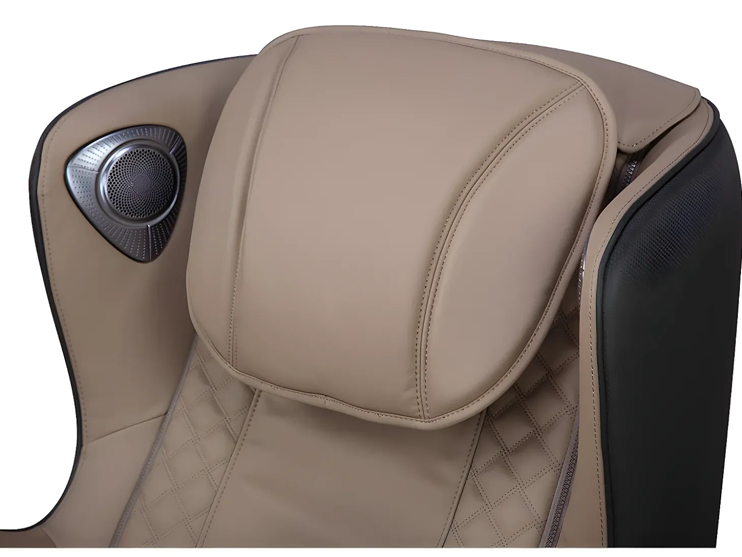 Poltrona de massagens KASOU em pele sintética com sistema de gravidade zero - Bluetooth e LEDs - Bege