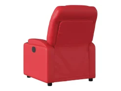 Poltrona de massagens reclinável couro artificial vermelho SHL118555