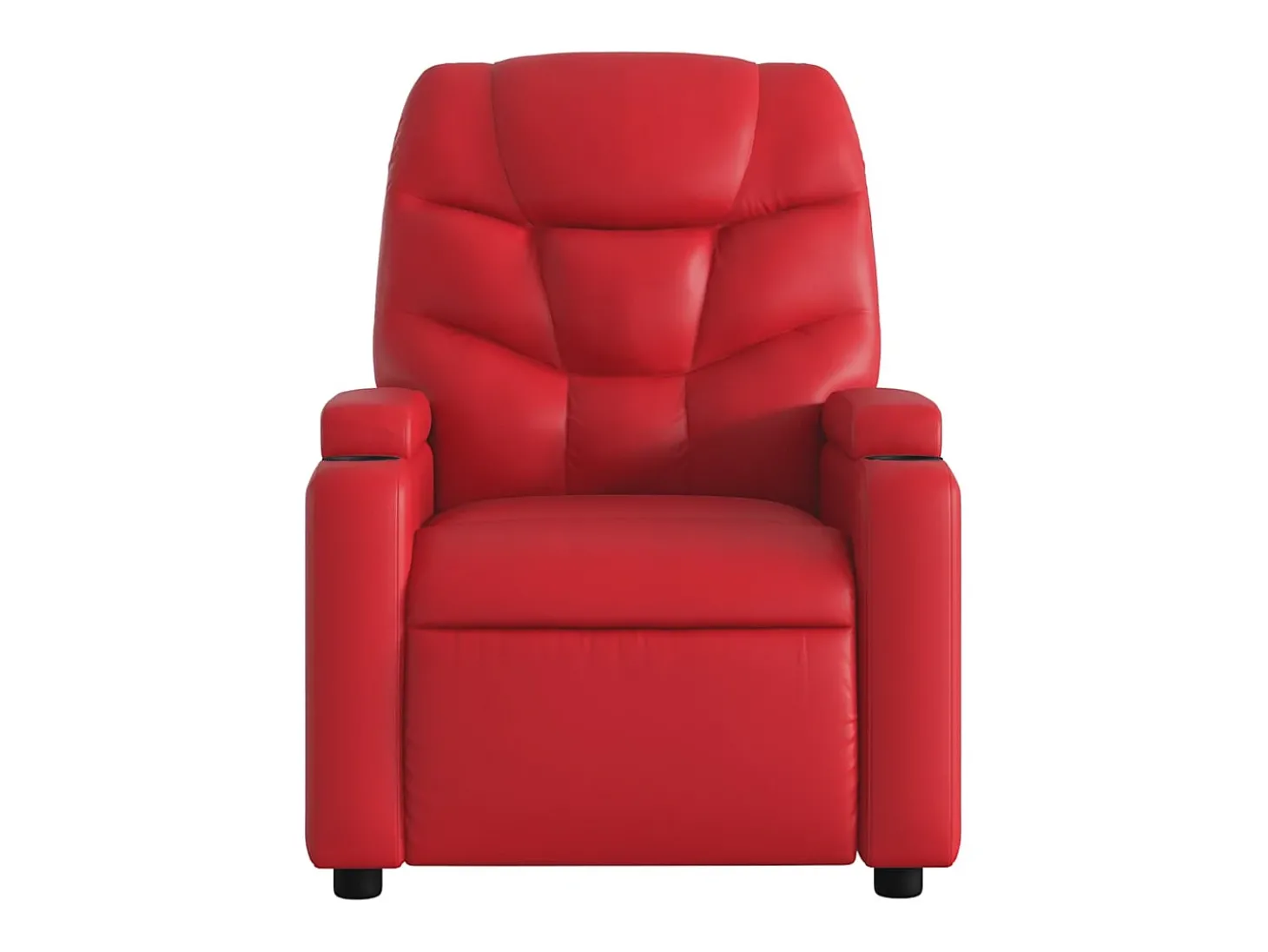 Poltrona de massagens reclinável couro artificial vermelho SHL118555