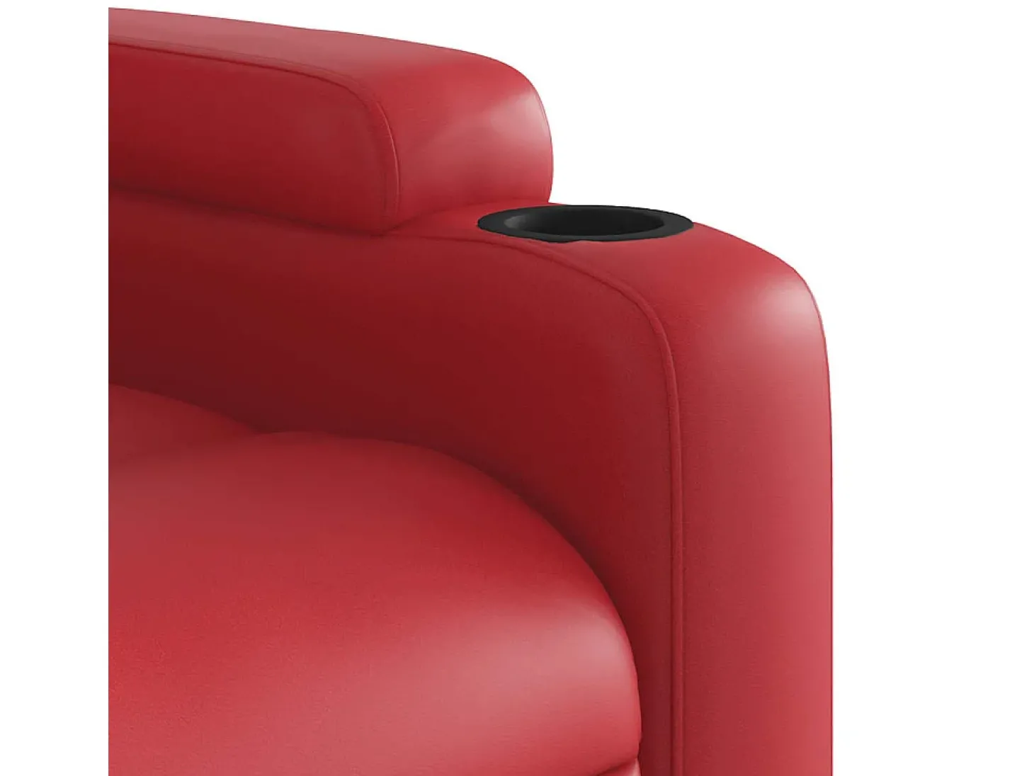 Poltrona de massagens reclinável couro artificial vermelho SHL118555