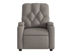 Poltrona de massagens reclinável tecido cinzento-acastanhado SHL971750