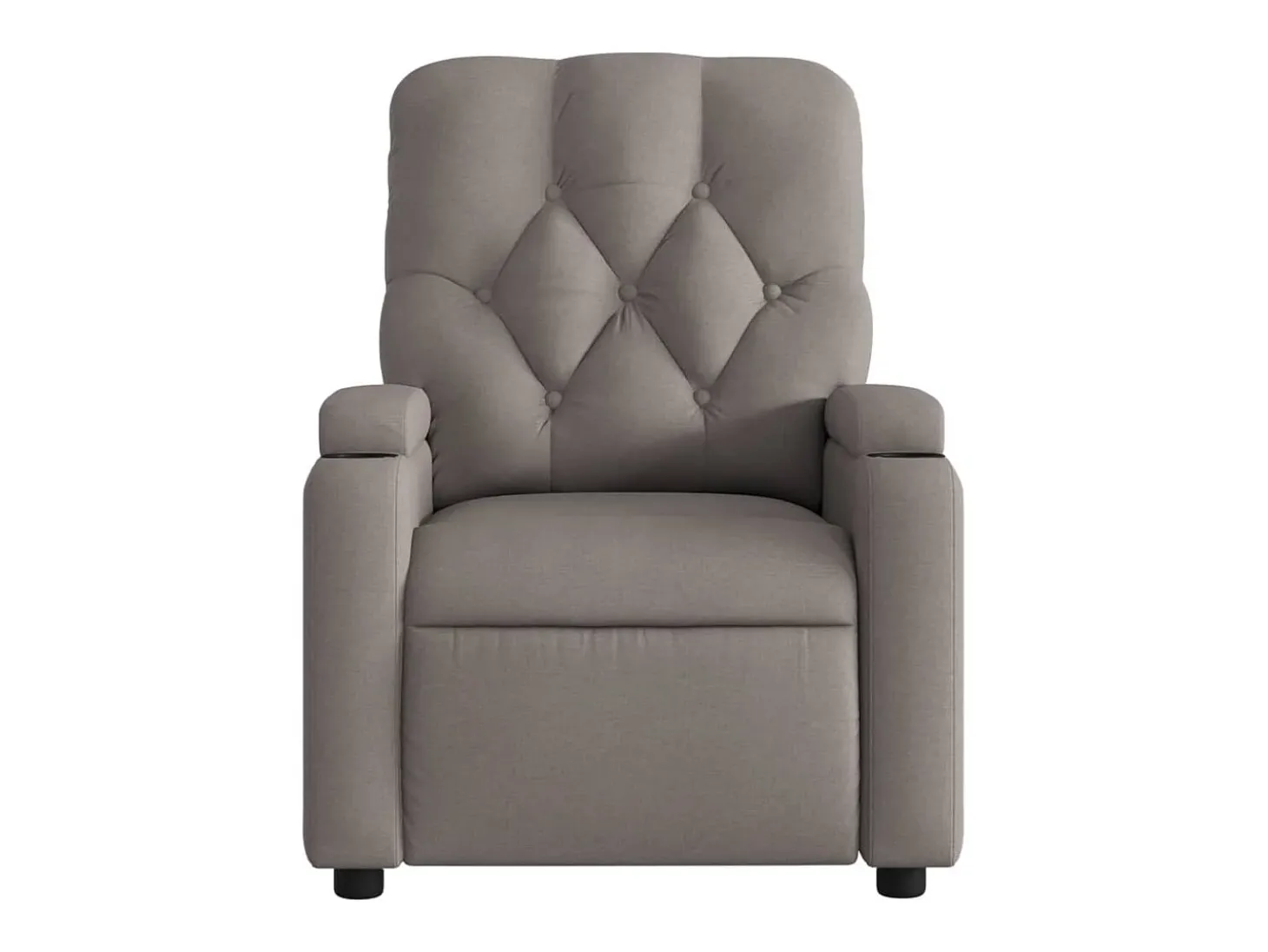 Poltrona de massagens reclinável tecido cinzento-acastanhado SHL971750