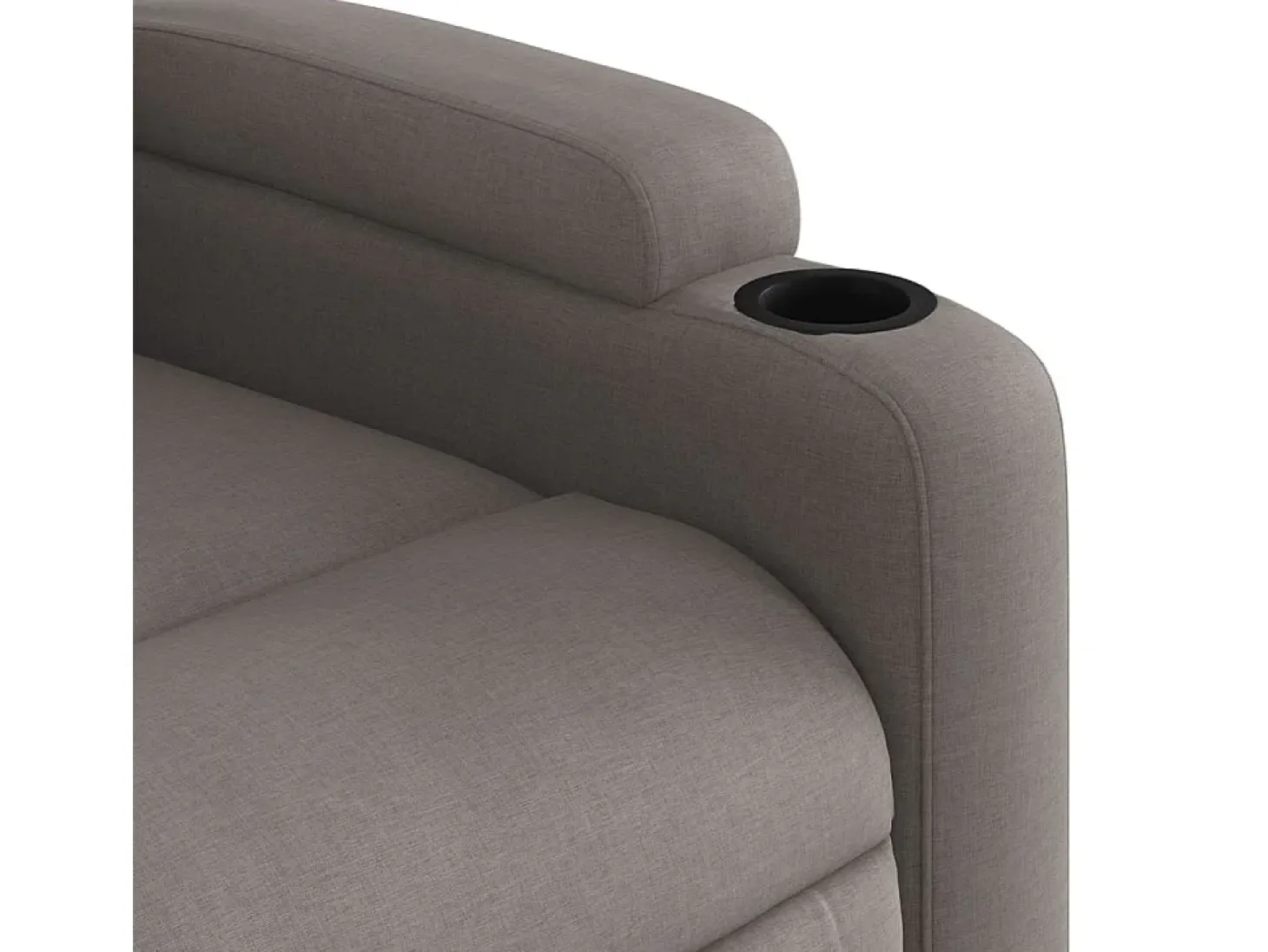 Poltrona de massagens reclinável tecido cinzento-acastanhado SHL971750