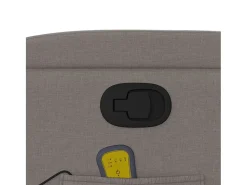 Poltrona de massagens reclinável tecido cinzento-acastanhado SHL971750