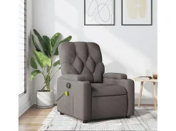 Poltrona de massagens reclinável tecido cinzento-acastanhado SHL971750