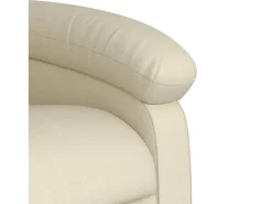 Poltrona de massagens reclinável couro artificial cor creme SHL777270