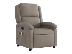 Poltrona de massagens reclinável tecido cinzento-acastanhado SHL886843