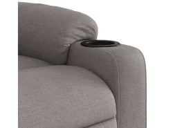 Poltrona de massagens reclinável tecido cinzento-acastanhado SHL970717