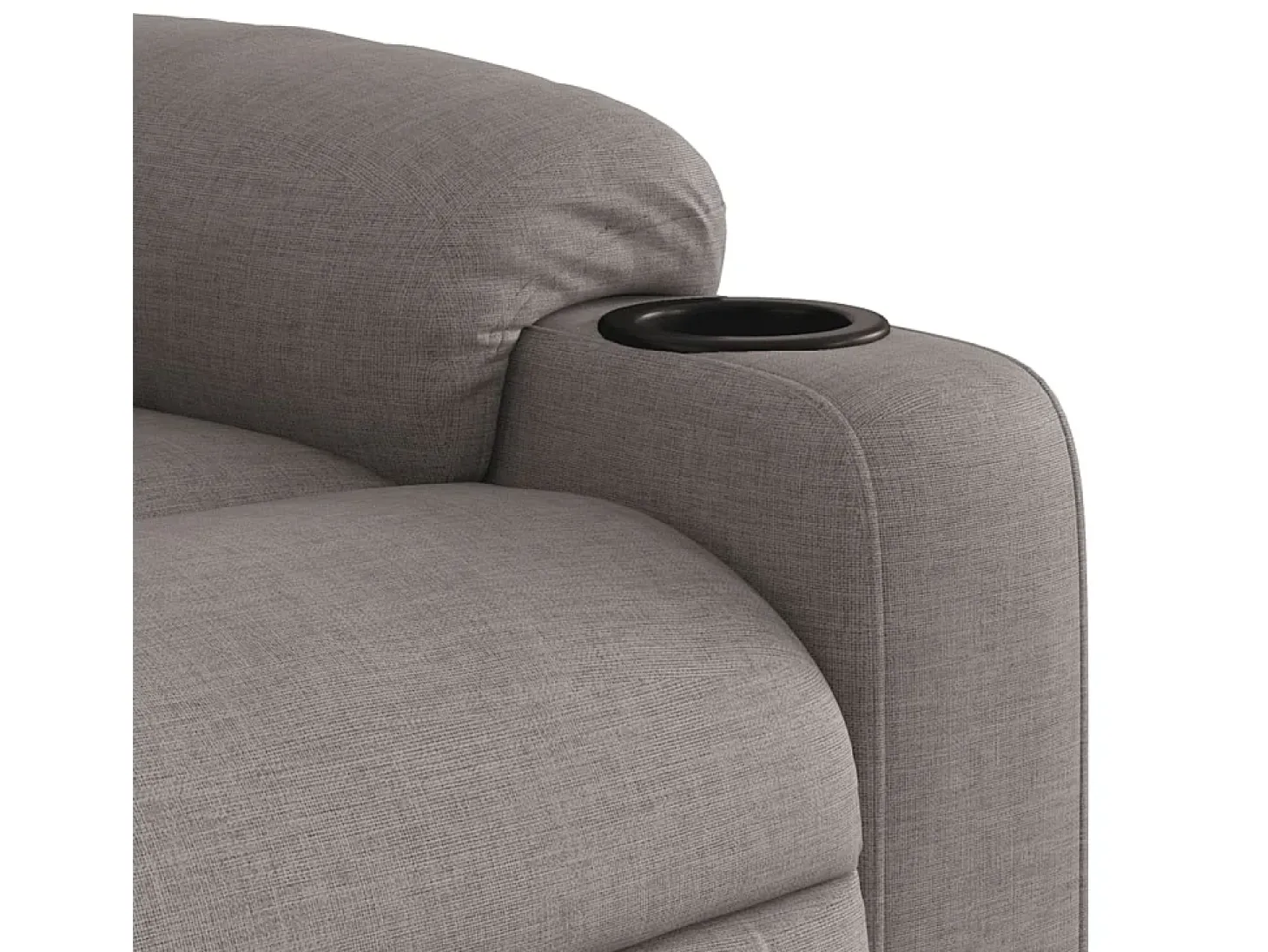 Poltrona de massagens reclinável tecido cinzento-acastanhado SHL970717