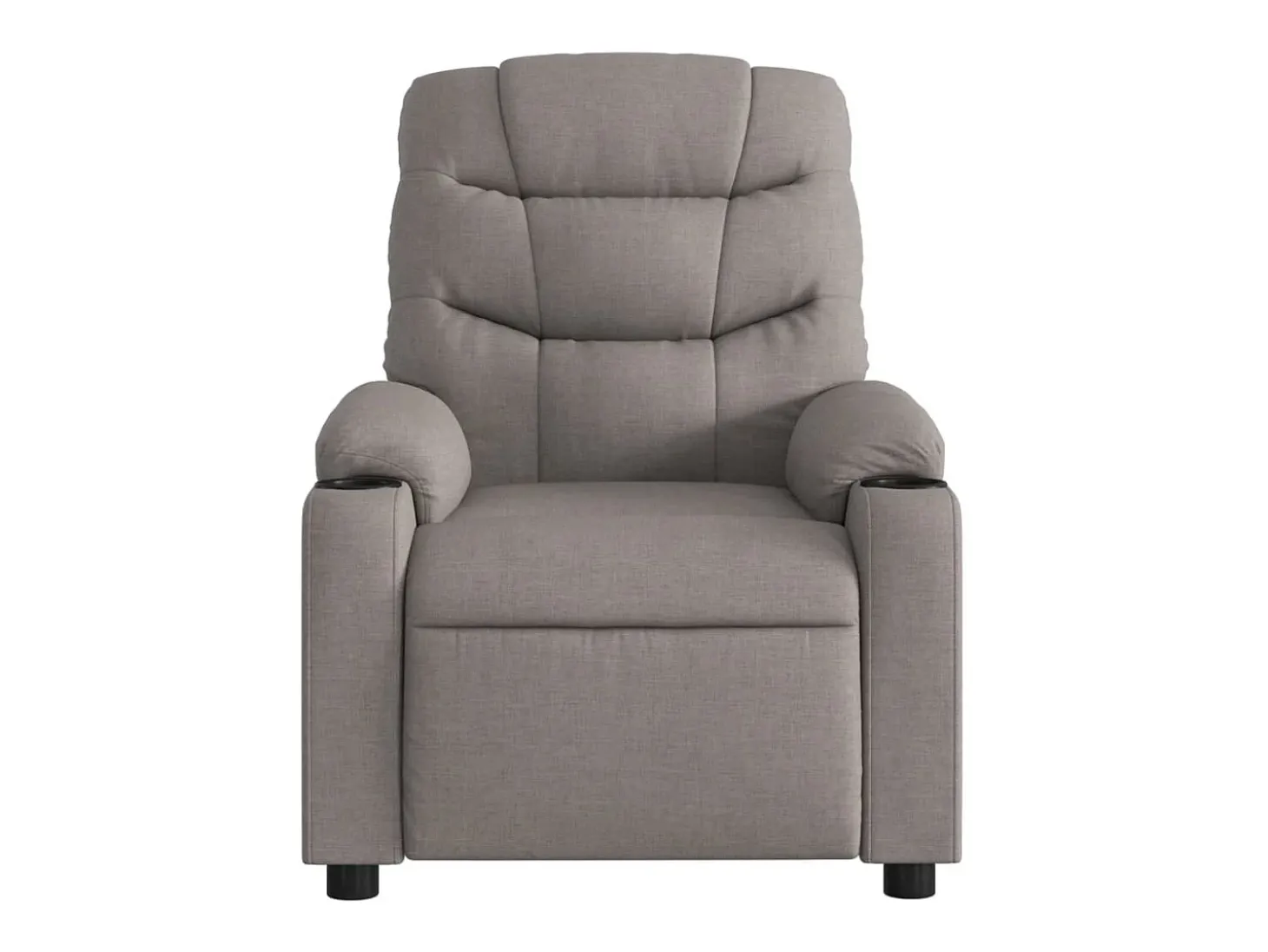 Poltrona de massagens reclinável tecido cinzento-acastanhado SHL970717
