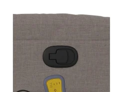 Poltrona de massagens reclinável tecido cinzento-acastanhado SHL970717