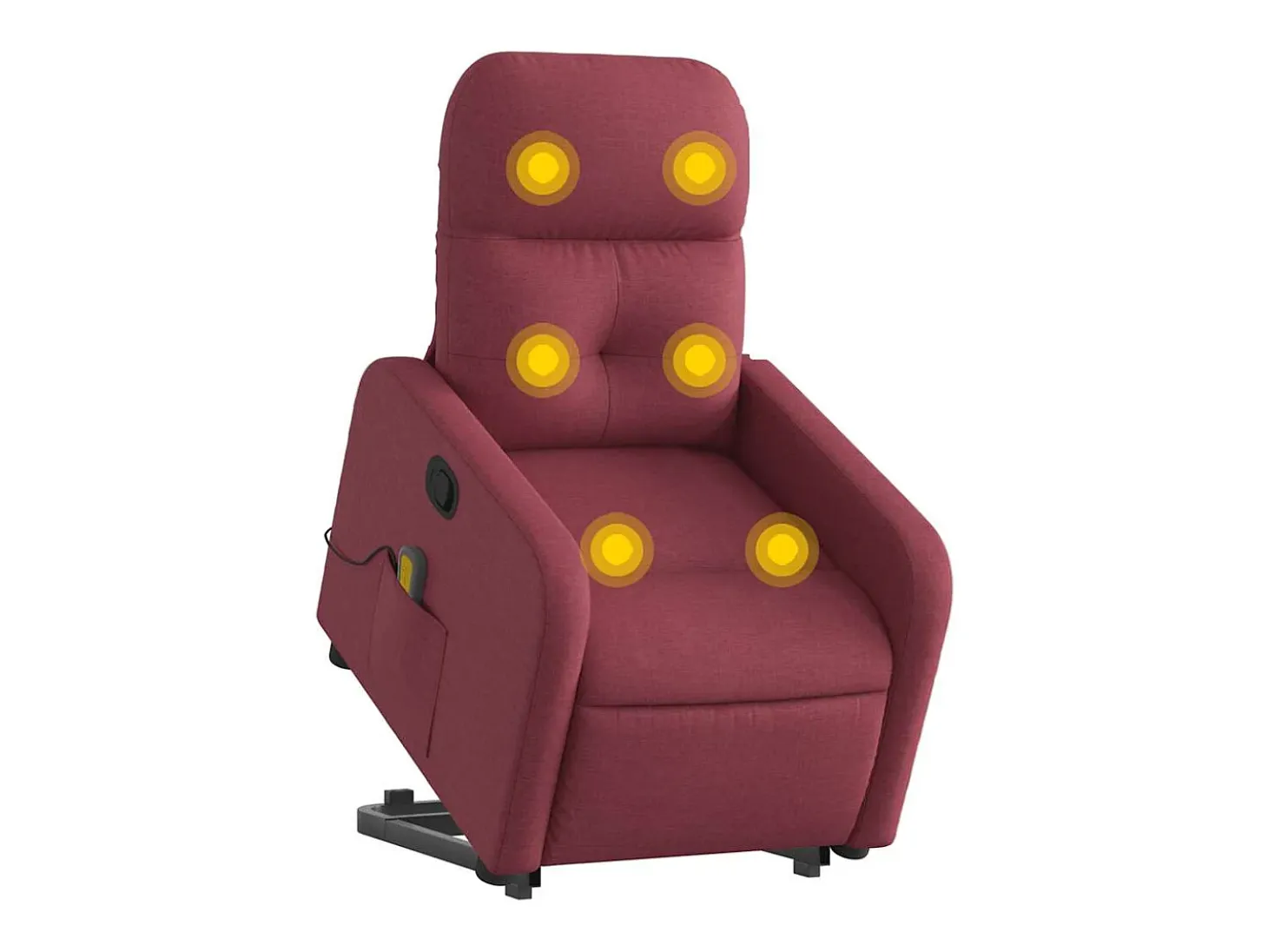 Poltrona de massagens reclin. elevatória tecido vermelho tinto SHL947668
