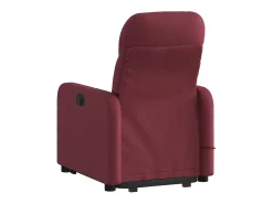 Poltrona de massagens reclin. elevatória tecido vermelho tinto SHL947668
