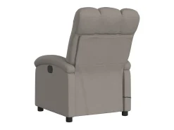 Poltrona de massagens reclinável tecido cinzento-acastanhado