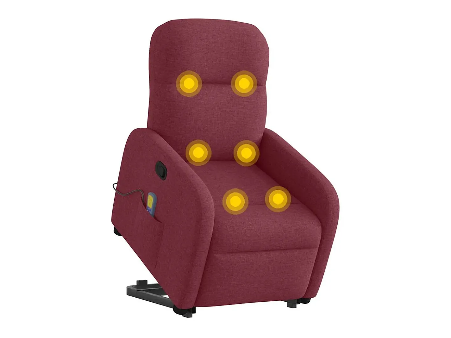Poltrona de massagens reclin. elevatória tecido vermelho tinto SHL892745