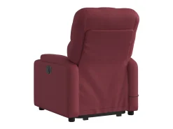 Poltrona de massagens reclin. elevatória tecido vermelho tinto SHL819693