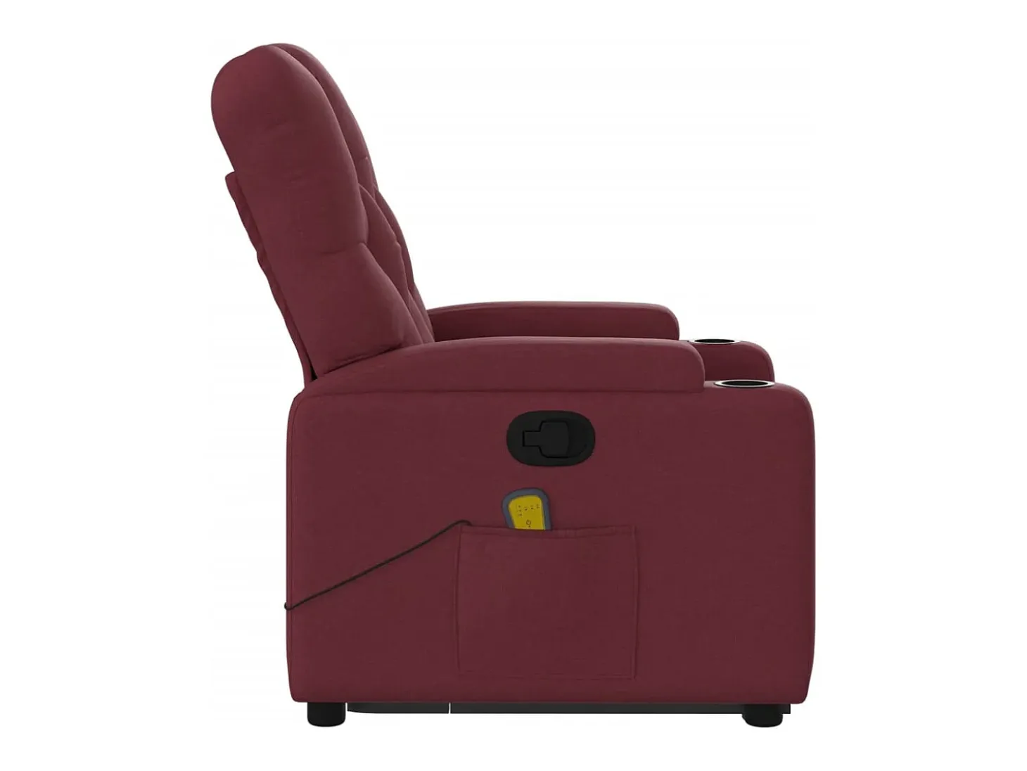 Poltrona de massagens reclin. elevatória tecido vermelho tinto SHL819693